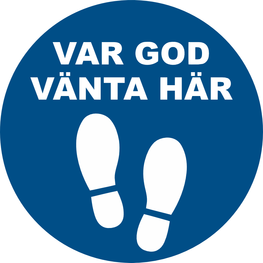 Golvdekal Var god vänta här.