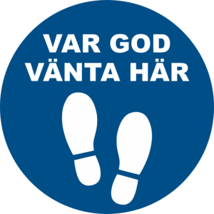 Slitstark och tålig golvdekal. Var god vänta här. 250x250mm