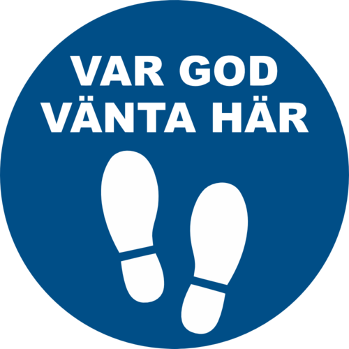 Slitstark och tålig golvdekal. Var god vänta här. 250x250mm