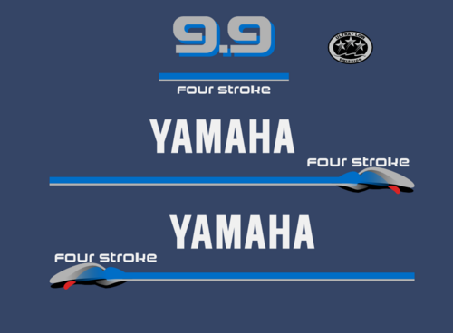 9.9hk dekalkit för Yahama F15MSHZ 1998-99. Komplett reproduktion.