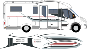 Total längd ca 6m. 3-färg (2802G Silver Metallic, 2801G Antracitmetallic, 2307G Vinröd)