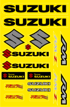 Dekalark 300x460mm. Logotyperna är stansade efter den vita tunna linjen.