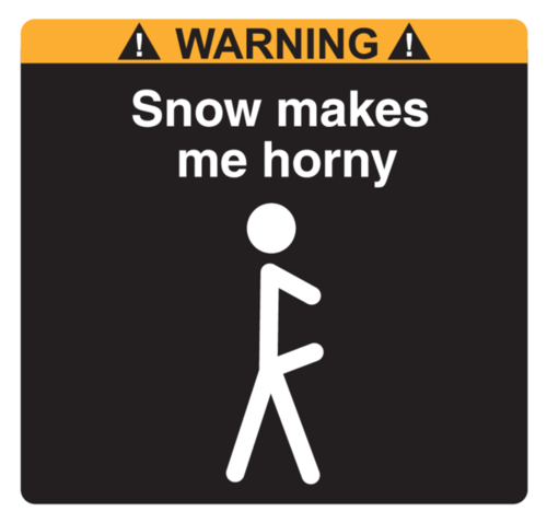 Svart/vit/orange Varningsdekal. Storlek 75x72mm.