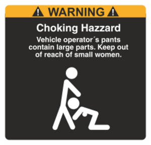 Svart/vit/orange Varningsdekal. Storlek 75x72mm.