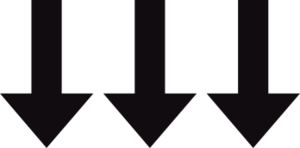 94x150mm Varningsdekal enligt SBF reglemente. Leverans med 3st pilar.